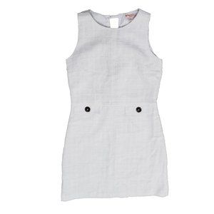 Brooks Brothers Women's Shift Dress Sz 6 Red Fleece Cotton White Sleeveless NEW